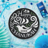 Hanukkah Blackboard Dove Pappteller (Party)