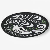 Hanukkah Blackboard Dove Pappteller (Schrägansicht)