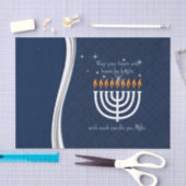 Hanukkah Blau und Weiß mit jedem Kerzenlicht Seidenpapier (Handwerk)