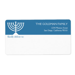 Hanukkah Blau weißen Menorah Urlaub Schifffahrt