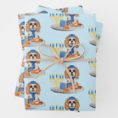 Hanukkah Blenheim Cavalier King Charles Spaniel Geschenkpapier Set (Beispiel)