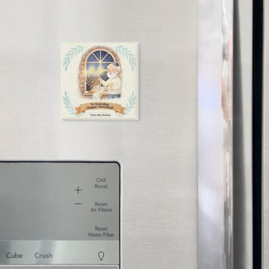 Hanukkah Blessing - Grandfather and Child Magnet (In Situ (Kühlschrank))