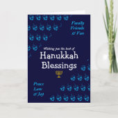 HANUKKAH BLESSINGS FEIERTAGSKARTE (Vorderseite)