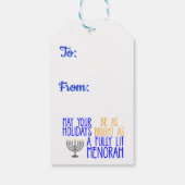 Hanukkah Blessings Gift Tags Geschenkanhänger (Rückseite)