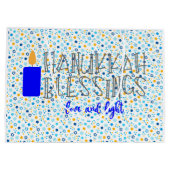 Hanukkah Blessings Große Geschenktüte (Rückseite)