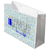 Hanukkah Blessings Große Geschenktüte (Vorderseite Schrägansicht)