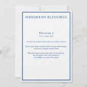 Hanukkah Blessings Hebrew English Guide Cards (Rückseite)