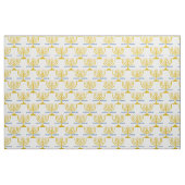 HANUKKAH BLESSINGS | Menorah Anpassbarer Text Stoff (Fat Quarter (45,7 x 55,9 cm))
