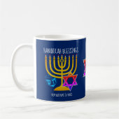 Hanukkah Blessings Monogram Kaffeetasse (Links)