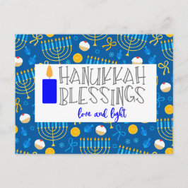 Hanukkah Blessings Postkarte