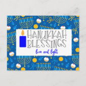 Hanukkah Blessings Postkarte (Vorderseite)