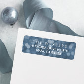 Hanukkah Blue Bokeh Rücksendeadresse