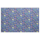 Hanukkah Blue Gold Menorah Star von David Pattern Stoff (Fat Quarter (45,7 x 55,9 cm))