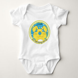 Hanukkah "Blue Honey Bunny" Baby Jersey Bodysuit Baby Strampler
