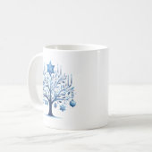Hanukkah Blue Menorah Tree Star von David Kaffeetasse (Vorderseite Links)