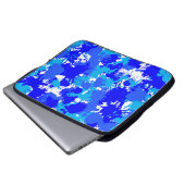 Hanukkah Blue Paint Spritzer Laptopschutzhülle (Vorne Knopf)