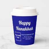 Hanukkah Blue Paper Cup Pappbecher (Rückseite)