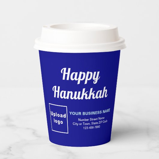 Hanukkah Blue Paper Cup Pappbecher (Rückseite)