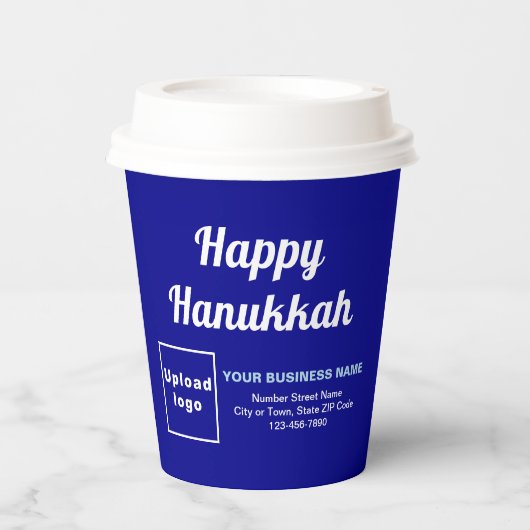 Hanukkah Blue Paper Cup Pappbecher (Vorderseite)