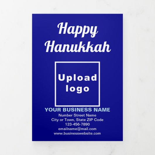 Hanukkah Blue Trifold Card Dreifach Gefaltete Karte (Cover)