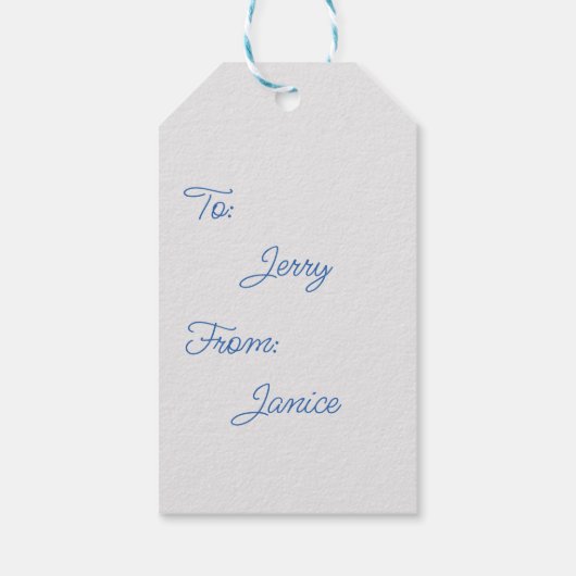 Hanukkah Blue und White Polka Dot Menorah Geschenk Geschenkanhänger (Rückseite)