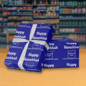 Hanukkah Blue Wrapping Paper Geschenkpapier