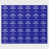 Hanukkah Blue Wrapping Paper Geschenkpapier (Flach)