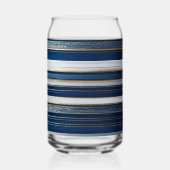 Hanukkah Blues Stripes Blue White Dosenglas (Rückseite)