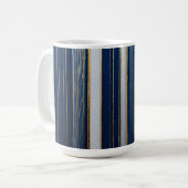 Hanukkah Blues Stripes Blue White Kaffeetasse (Vorderseite Links)