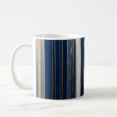 Hanukkah Blues Stripes Blue White Kaffeetasse (Links)