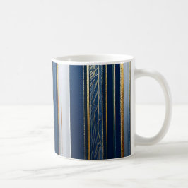 Hanukkah Blues Stripes Blue White Kaffeetasse