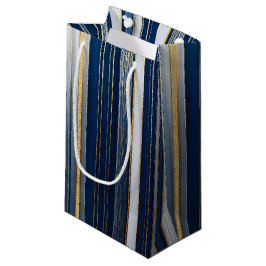 Hanukkah Blues Stripes Blue White Kleine Geschenktüte