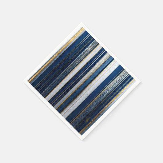 Hanukkah Blues Stripes Blue White Serviette (Ecke)