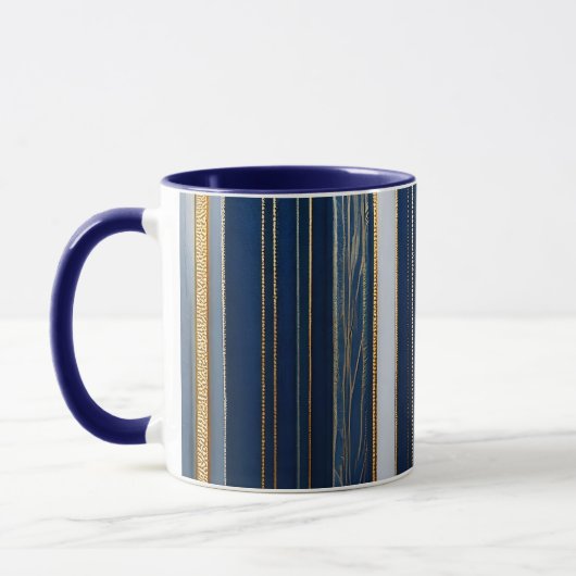 Hanukkah Blues Stripes Blue White Tasse (Links)