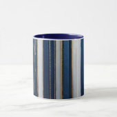 Hanukkah Blues Stripes Blue White Tasse (Zentrum)