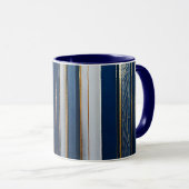 Hanukkah Blues Stripes Blue White Tasse (VorderseiteRechts)