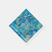 Hanukkah Blues und Golds Serviette (Ecke)