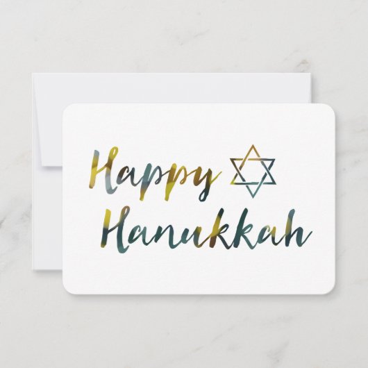 Hanukkah Bokeh Einladung (Vorderseite)