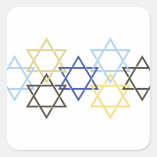 Hanukkah Border Quadratischer Aufkleber