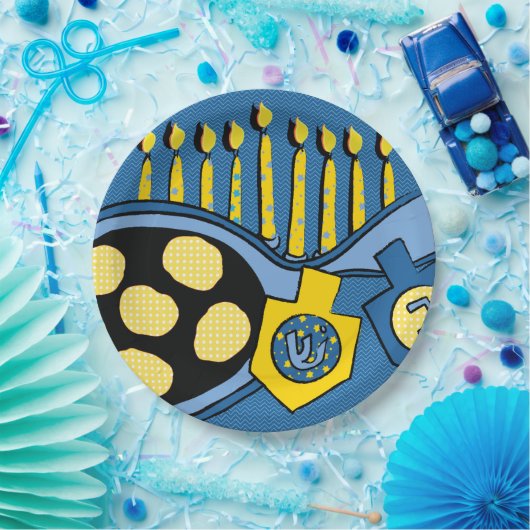 Hanukkah Bratriegel Papierplatte Pappteller (Party)