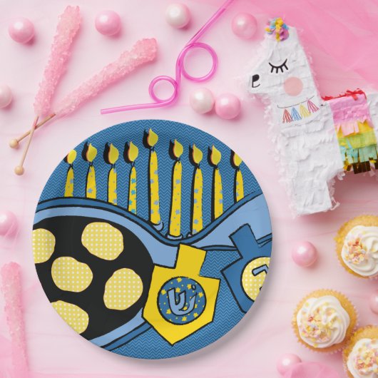 Hanukkah Bratriegel Papierplatte Pappteller (Party)