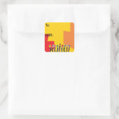 Hanukkah Bright Dancing Candles Quadratischer Aufkleber (Tasche)