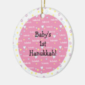 Hanukkah "Bubeleh"/Rosa/Zirkelverzierung Keramik Ornament (Links)