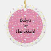 Hanukkah "Bubeleh"/Rosa/Zirkelverzierung Keramik Ornament (Hinten)