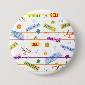 Hanukkah Button, Chanukah-Party Button (Vorderseite)