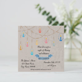 Hanukkah Candles Einladung
