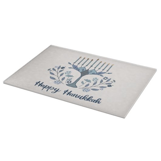 Hanukkah Candles Glasplatte Schneidebrett (Ecke)