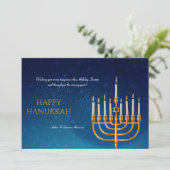 Hanukkah Candles Holiday Card Feiertagskarte (Stehend Vorderseite)