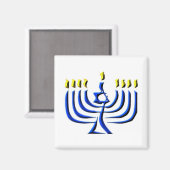 Hanukkah Candles Magnet (Vorderseite/Rückseite)