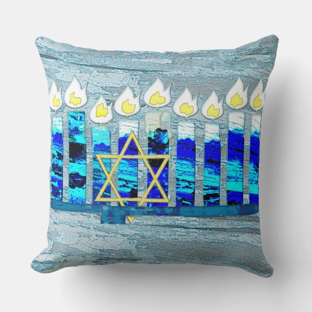 Hanukkah Candles mit Gold Star von David Kissen (Vorderseite)